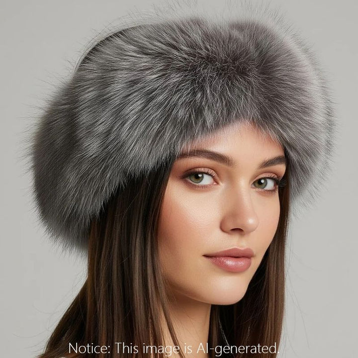 Genuine Fox Fur Scarf & Headband Luxurious 2-in-1 Winter Accessory