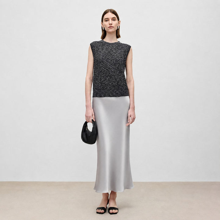 Mulberry Silk V-Neck Long Slip Dress