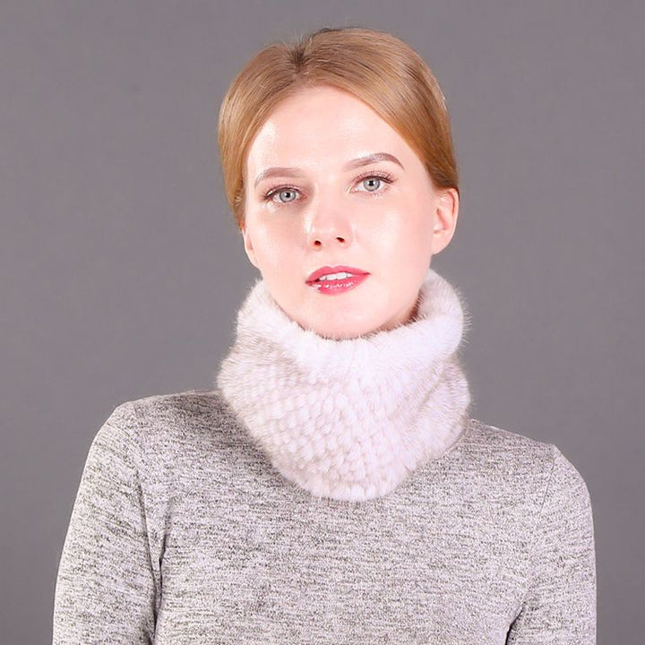 Minimalist Real Mink Fur Scarf for Women Luxurious Winter Fur Headband for Cold Weather