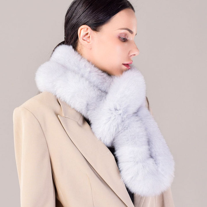 Genuine Fox Fur Scarf Luxe Fluffy Winter Neck Wrap