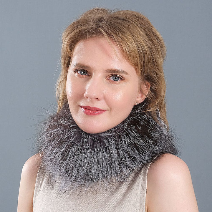 Genuine Fox Fur Scarf & Headband Luxurious 2-in-1 Winter Accessory
