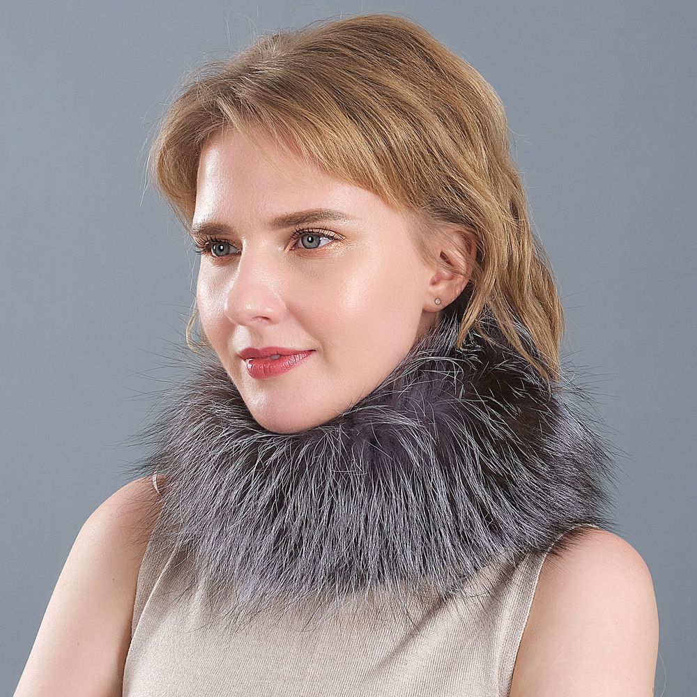 Genuine Fox Fur Scarf & Headband Luxurious 2-in-1 Winter Accessory