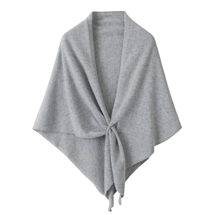 100% Pure Cashmere Shawl Wrap for Women Soft Lightweight Knit Cape Poncho with Front Tie Elegant Warm Shoulder Wrap for Fall Winter