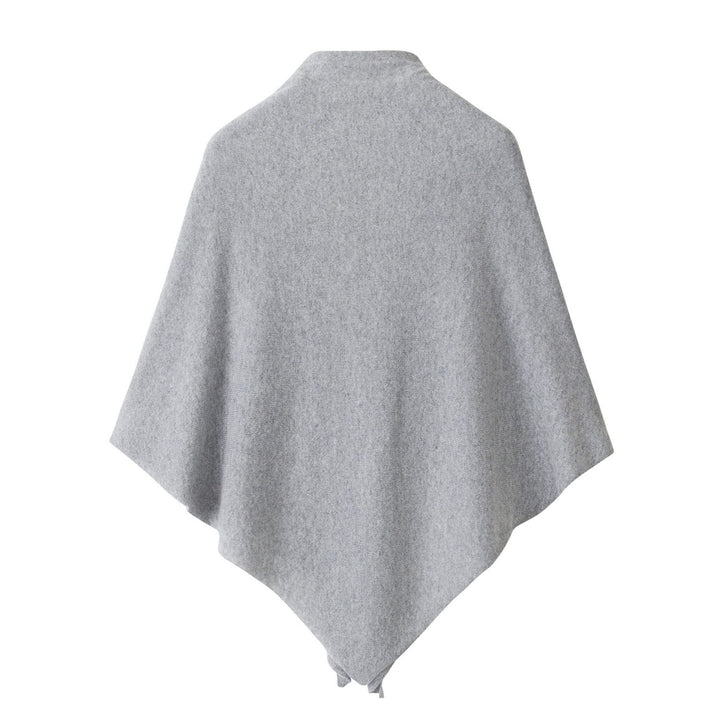 100% Pure Cashmere Shawl Wrap for Women Soft Lightweight Knit Cape Poncho with Front Tie Elegant Warm Shoulder Wrap for Fall Winter