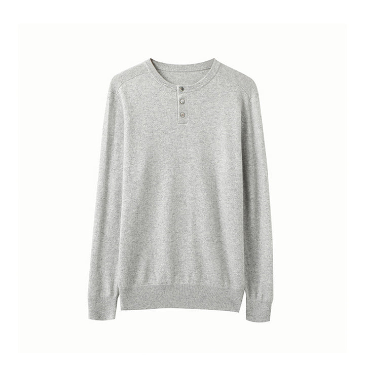 Men's Premium 100% Cashmere Henley Sweater