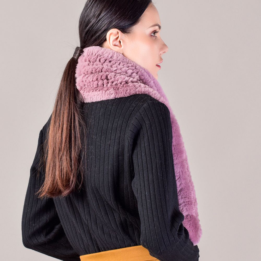 Real Rabbit Fur Scarf Women Winter Soft Warm Fashion Long Scarves
