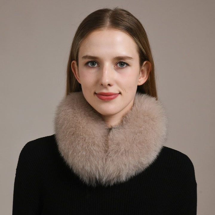 Women’s Real Fox Fur Collar Scarf Genuine Plush Winter Neck Warmer Wrap