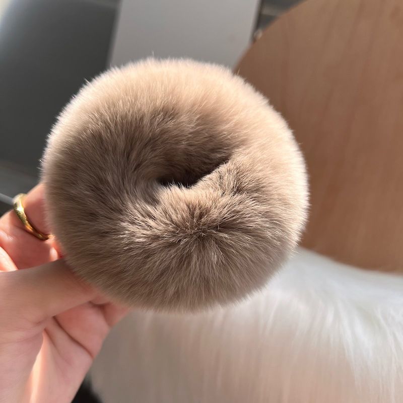 Soft Fluffy Rabbit Fur Scrunchies