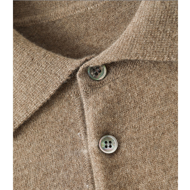 Men's Luxury 100% Cashmere Polo Sweater