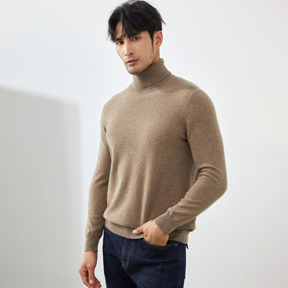 Men's Classic 100% Cashmere Turtleneck Sweater