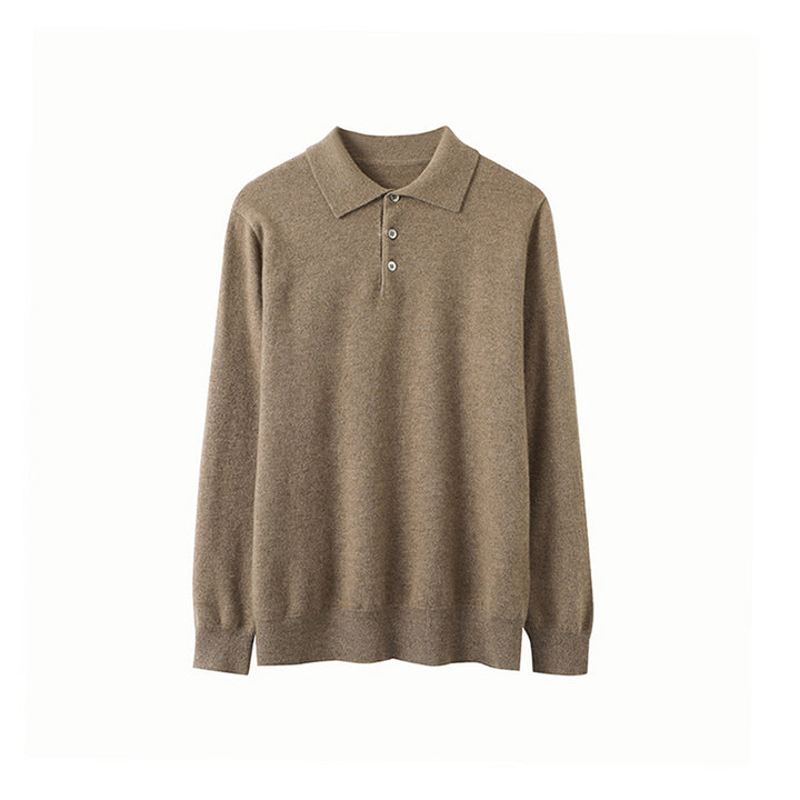 Men's Luxury 100% Cashmere Polo Sweater