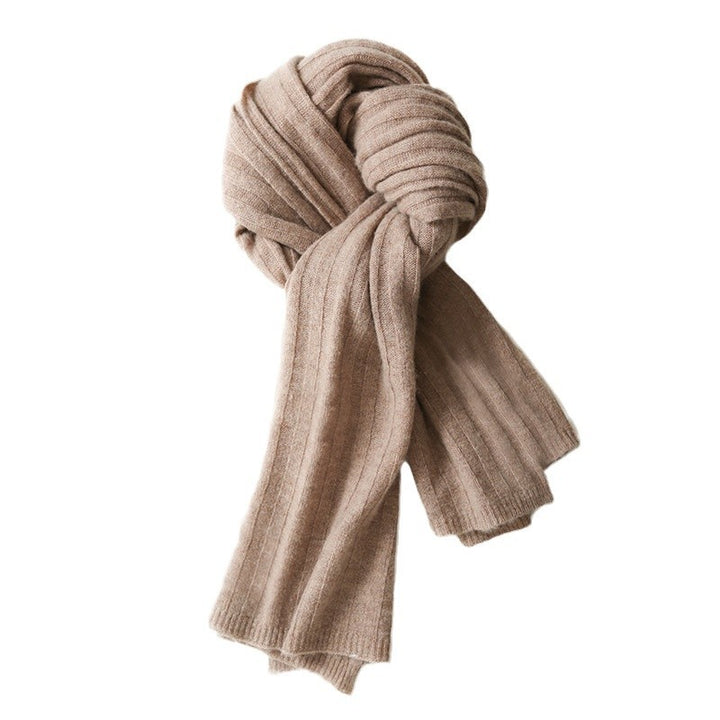 Winter Soft Cozy Ribbed Long 100% Premium Cashmere Scarf for Women