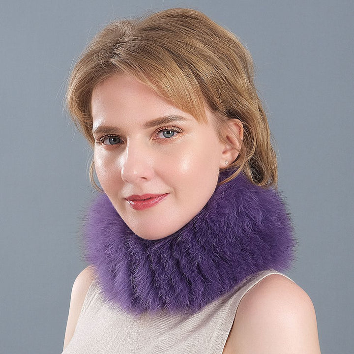 Genuine Fox Fur Scarf & Headband Luxurious 2-in-1 Winter Accessory