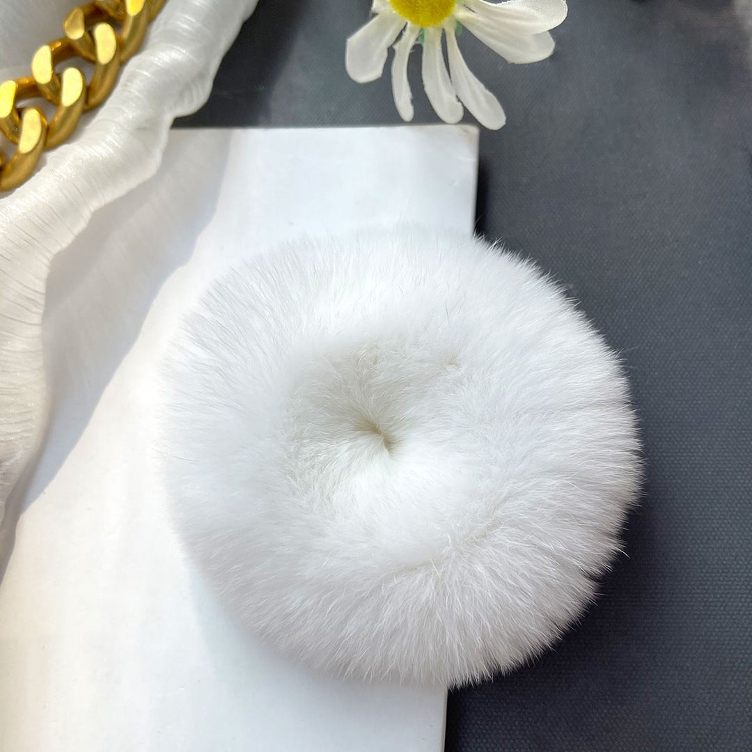 Soft Fluffy Rabbit Fur Scrunchies