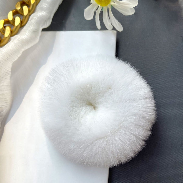 Soft Fluffy Rabbit Fur Scrunchies