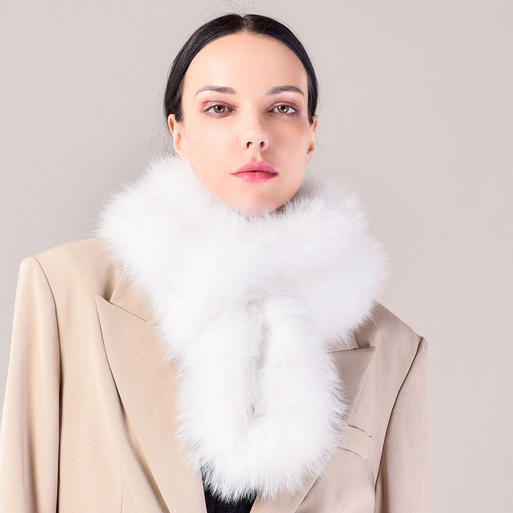 Genuine Fox Fur Scarf Luxe Fluffy Winter Neck Wrap