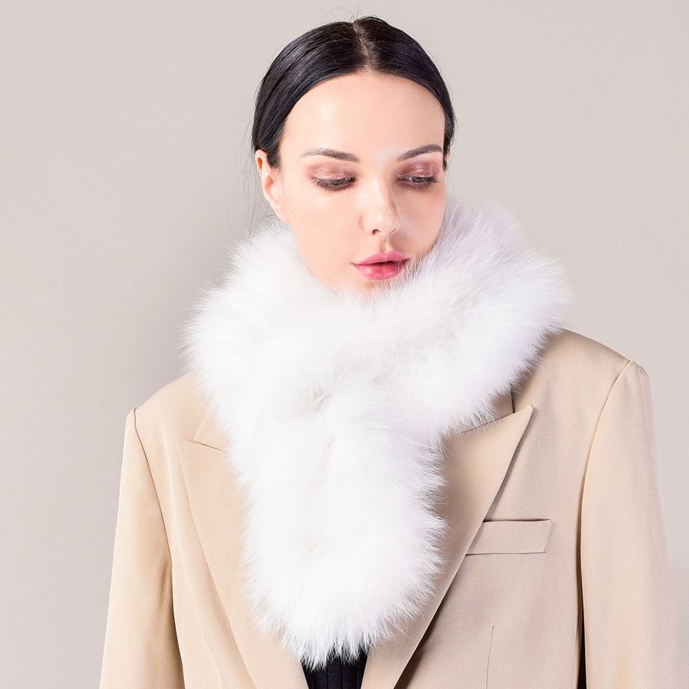 Genuine Fox Fur Scarf Luxe Fluffy Winter Neck Wrap