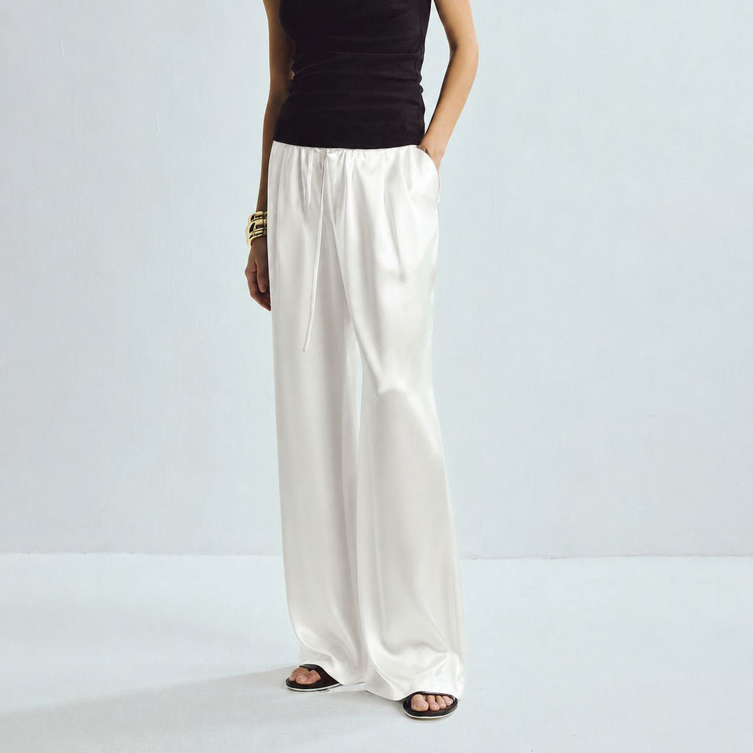 22 Momme Women Pure Mulberry Silk Lounge Sleep Pants