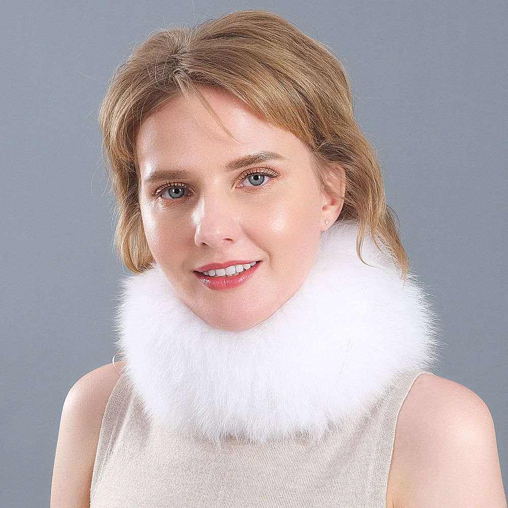 Genuine Fox Fur Scarf & Headband Luxurious 2-in-1 Winter Accessory