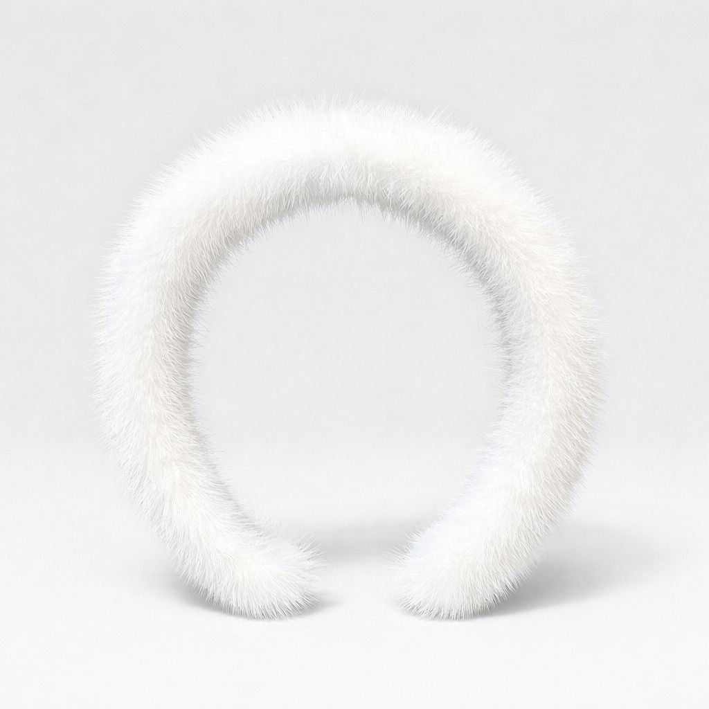 Elegant Real Mink Fur Headband for Women Soft Fuzzy Hairband Hair Accessory