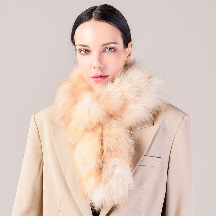 Genuine Fox Fur Scarf Luxe Fluffy Winter Neck Wrap