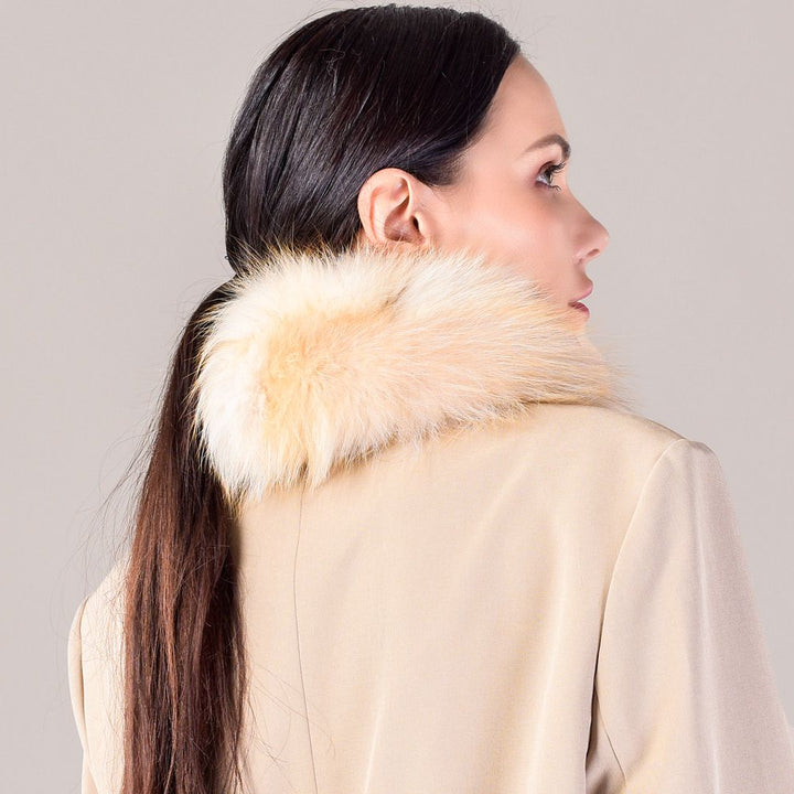 Genuine Fox Fur Scarf Luxe Fluffy Winter Neck Wrap