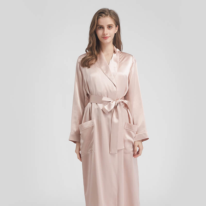 22 Momme Womens Luxurious Floor-Length Silk Robe LSP007