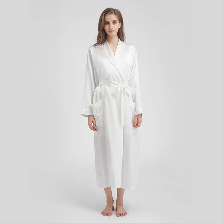 22 Momme Womens Luxurious Floor-Length Silk Robe LSP007