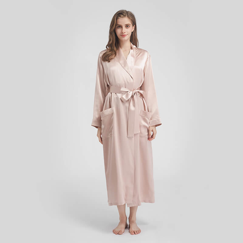 22 Momme Womens Luxurious Floor-Length Silk Robe LSP007