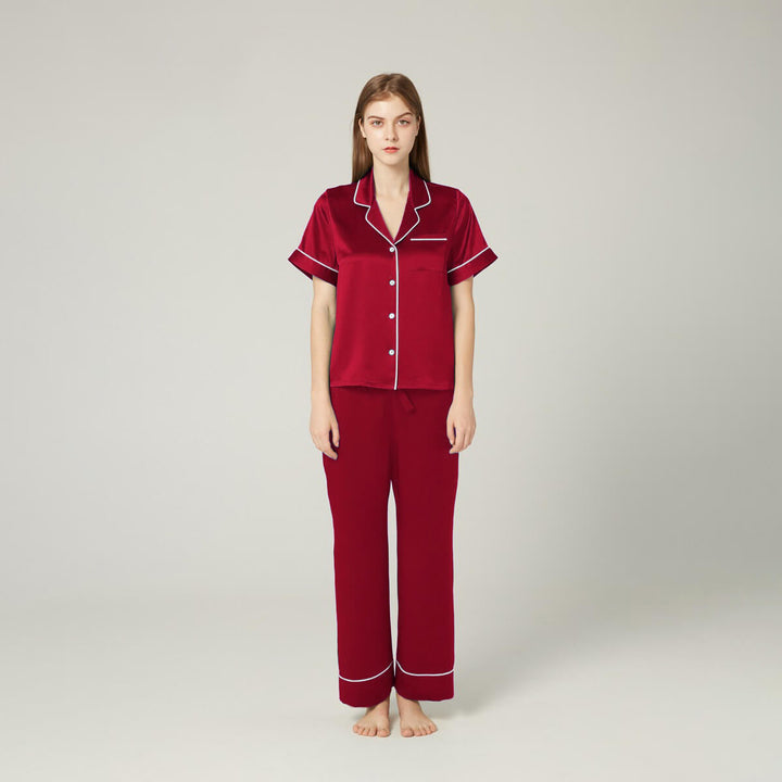 22 Momme Luxurious Short Sleeve Silk Pajama Set LSP003