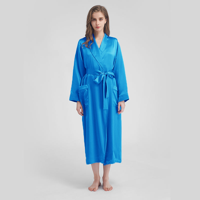 22 Momme Womens Luxurious Floor-Length Silk Robe LSP007