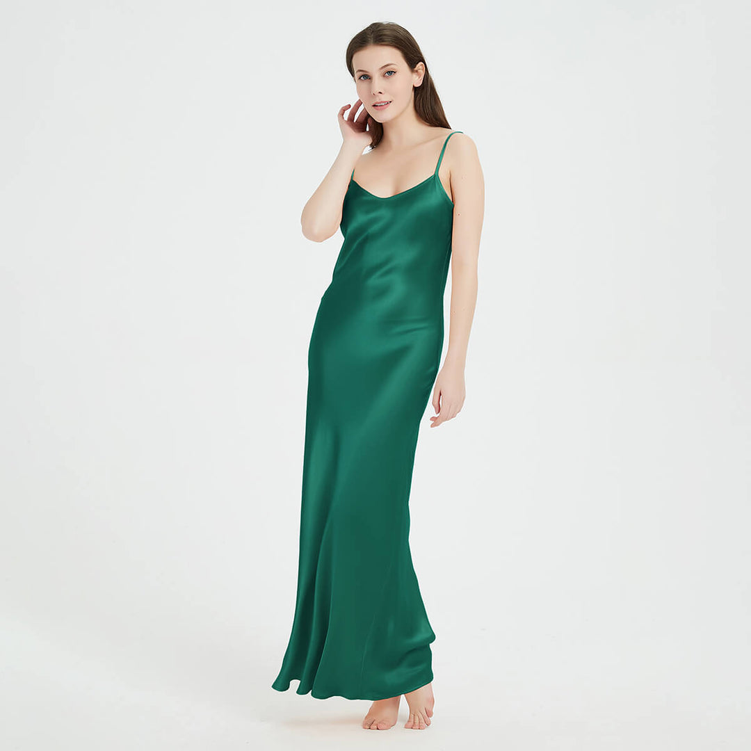 22 Momme Luxurious Floor Length Silk Nightgown Silk Evening Gown LSP015