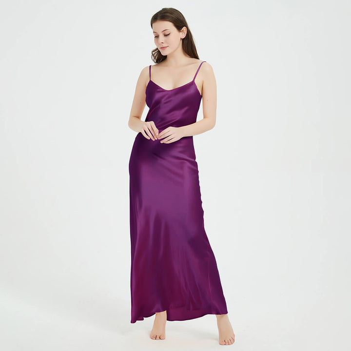 22 Momme Luxurious Floor Length Silk Nightgown Silk Evening Gown LSP015