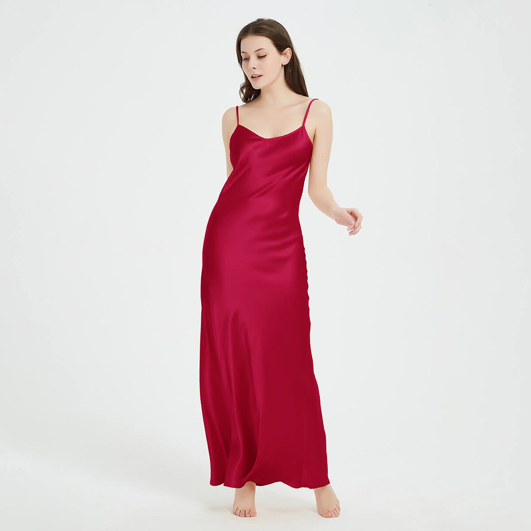 22 Momme Luxurious Floor Length Silk Nightgown Silk Evening Gown LSP015