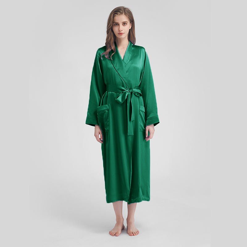 22 Momme Womens Luxurious Floor-Length Silk Robe LSP007