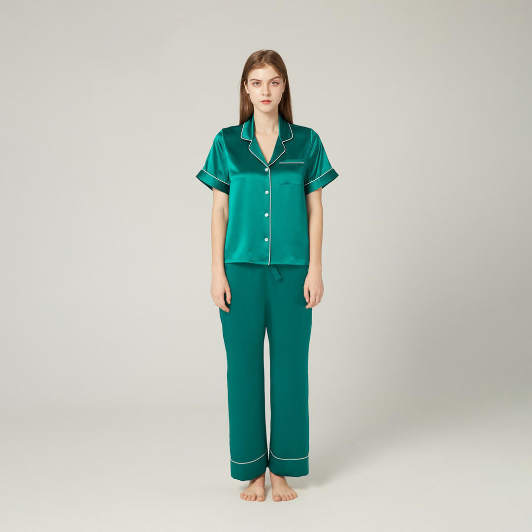 22 Momme Luxurious Short Sleeve Silk Pajama Set LSP003