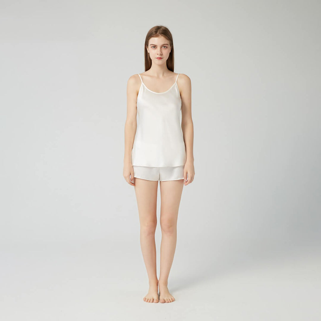 Double-Sided Silky Luxury Mulberry Silk Camisole Set for Women LSP006